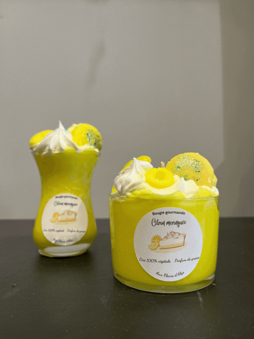 bougie gourmande "citron meringué"