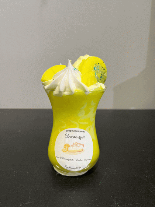 bougie gourmande "citron meringué"